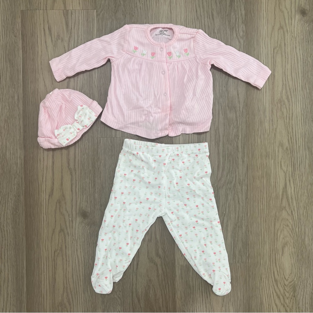 LIKE NEW Little Me Baby Girl 3 Piece Set - 6 Months